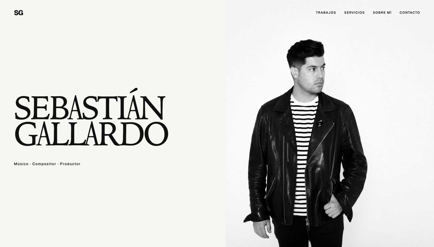 Captura del sitio web de Sebastián Gallardo